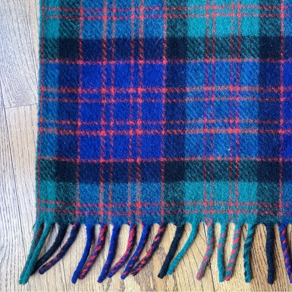 Killarney Tartan Wool Throw Blanket Kerry Woollen Mills Ireland 61" x 77" - Picture 9 of 11